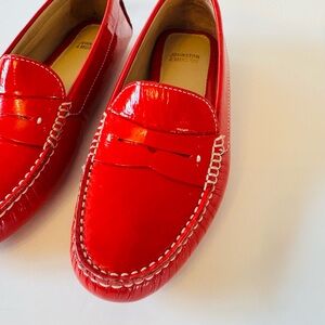 Johnston & Murphy Women’s Red Patent Leather Penny Loafers